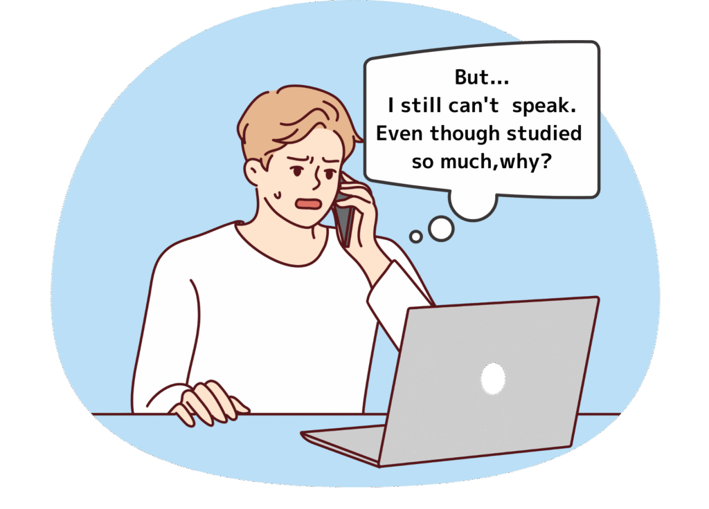 I studied a lot of grammar...but I can't speak it.